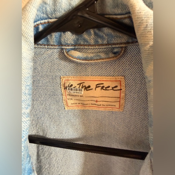 We The Free Light Blue Fringe Jean Jacket. Size small. - Picture 3 of 5